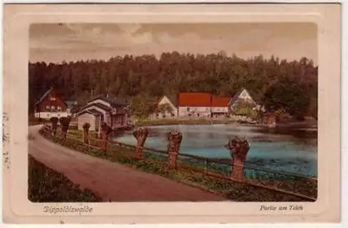 43031 Ak Dippoldiswalde Partie am Teich 1930