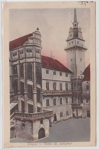50736 Ak Torgau Partie im Schloßhof 1920