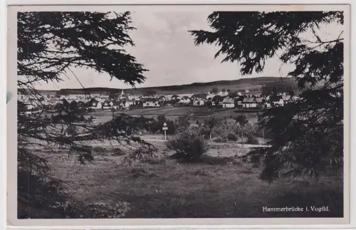907498 AK Hammerbrücke im Vogtland - Ortsansicht 1943