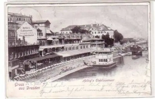 48994 Ak Gruss aus Dresden Helbig´s Etablissement 1897