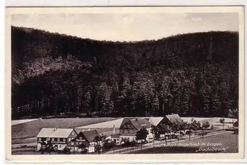 53673 Ak Höhenluftkurort Heidelbach im Erzgebirge Gasthaus "Dachsbaude" 1941