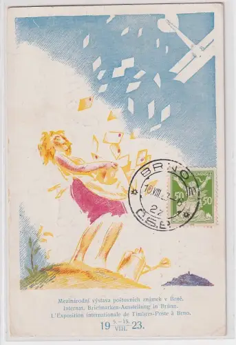 43104 Reklame AK Internat. Briefmarken-Ausstellung in Brünn Brno 1923