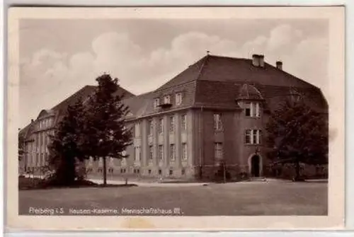 43911 Ak Freiberg Hausen Kaserne Mannschaftshaus 1943