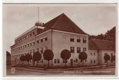 53719 Ak Reichenbach (O.-L.) Städtische Zentral Volksschule 1931