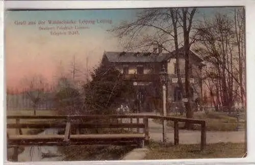 43927 Ak Gruß aus der Waldschänke Leipzig Lößnig um1910