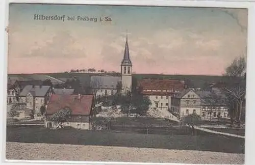 50413 Ak Hilbersdorf bei Freiberg Totalansicht 1911