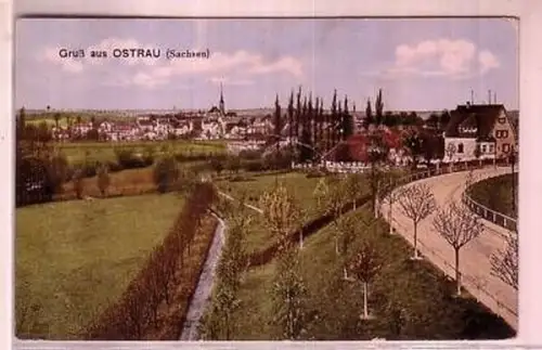 44009 Feldpost Ak Gruß aus Ostrau Totalansicht 1918