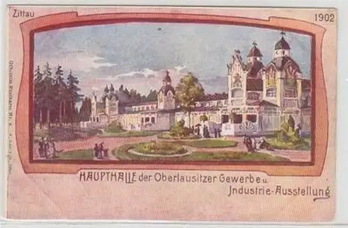 52744 Ak Zittau Haupthalle der Oberlausitzer Gewerbe und Industrie Ausstellung