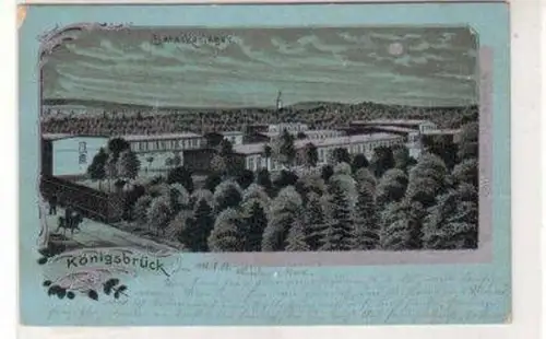 47136 Mondscheinkarte Königsbrück Barackenlager 1903