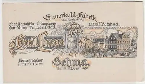 43388 Reklame Karte Sehma Sauerkohl Fabrik um 1920