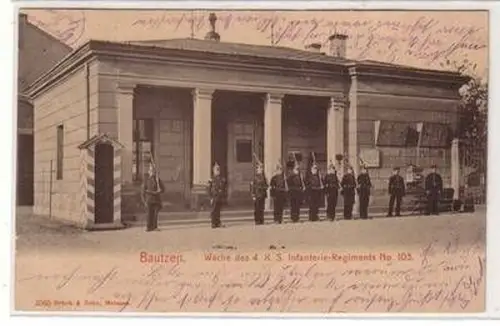 53230 Ak Bautzen Wache des 4.K.S. Infanterie Regiments Nr.103, 1906