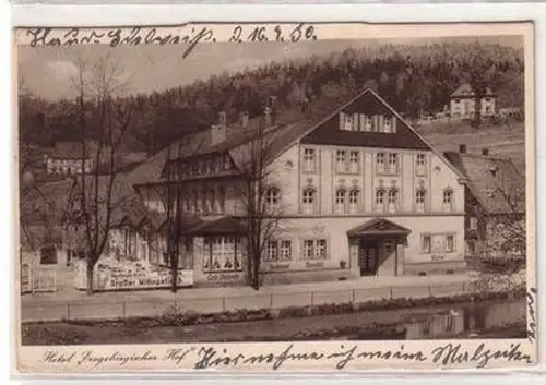 08711 Ak Radiumbad Oberschlema Hotel Erzgebirgischer Hof um 1930