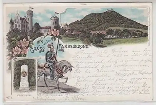 57887 Ak Lithografie Gruss von der Landeskrone 1899
