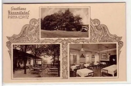 44493 Ak Pirna Copitz Gasthaus Wesenitztal um 1930