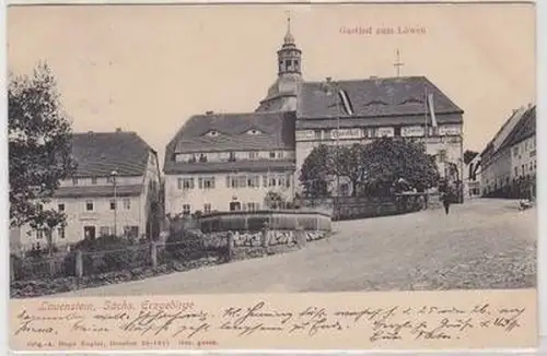 56856 Ak Lauenstein im sächsischen Erzgebirge Gasthof zum Löwen 1907