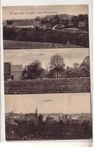 51669 Mehrbild Ak Gruss aus Trogen und Krauswitz 1914