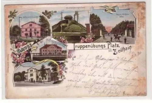 46084 Ak Lithographie Truppenübungsplatz Zeithain 1899