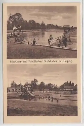 44429 Mehrbild Ak Großdeuben bei Leipzig Schwimmbad