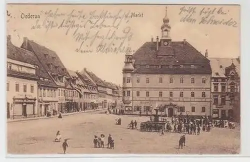 56978 Ak Oederan Markt mit Ratskeller 1914