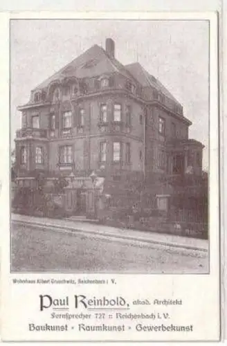 49174 Ak Reichenbach Wohnhaus Albert Gruschwitz um 1920