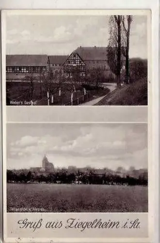 43895 Mehrbild Ak Gruß aus Ziegelheim Gasthof 1936
