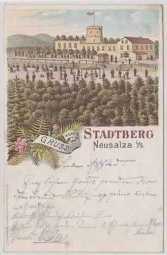 49874 Ak Lithografie Gruss vom Stadtberg Neusalza 1903