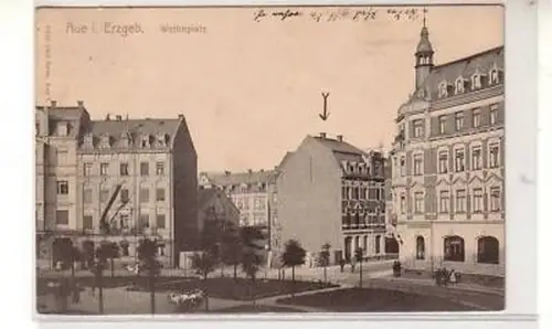 42828 Ak Aue im Erzgebirge Wettinplatz 1907