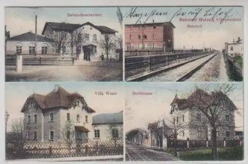 49391 Mehrbild Ak Bahnhof Weissig bei Großenhain 1909