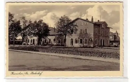 42792 Ak Hainichen in Sachsen Bahnhof um 1930