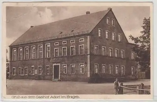 50249 Ak Gruß aus dem Gasthof Adorf im Erzgebirge 1932