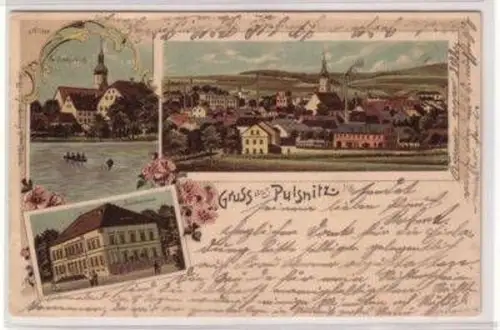 46206 Ak Lithographie Gruß aus Pulsnitz 1904