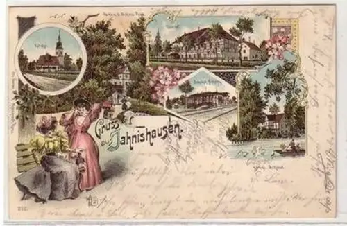 57535 Ak Lithographie Gruß aus Jahnishausen 1897
