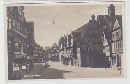 37752 Ak Celle am Markt mit Geschäften 1931
