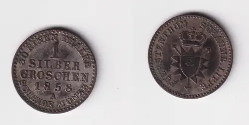 1 Silbergroschen Münze Schaumburg Lippe 1858 A ss (170695)