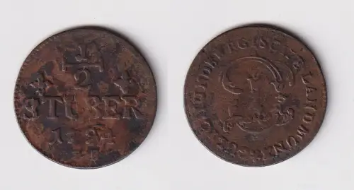 1/2 Stüber Kupfer Münze Jülich-Berg 1794 PR ss+ (170475)