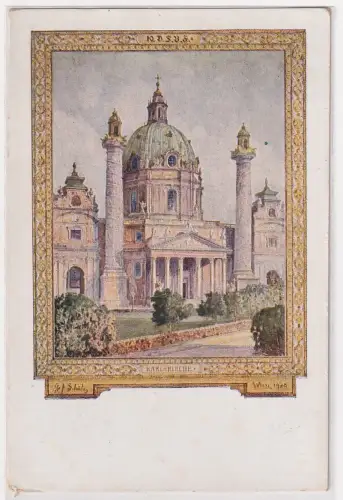 49370 Fest-Postkarte 10. Deutsches Sängerbundesfest Wien 1928 Karlskirche