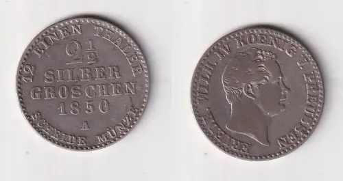 2 1/2 Silbergroschen Preussen 1850 A ss (170524)