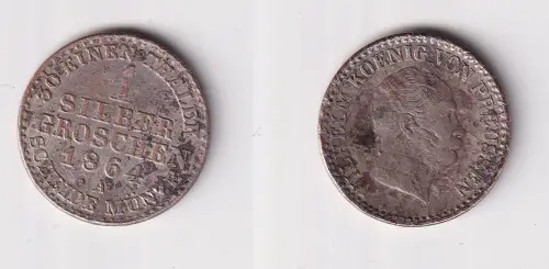 1 Silbergroschen Münze Preussen 1864 A f.ss (170786)
