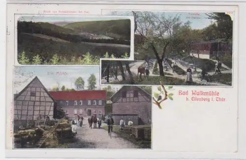 907786 Mehrbild Ak Bad Walkmühle b. Eisenberg - Siebenfreuden, Mühle, Veranda