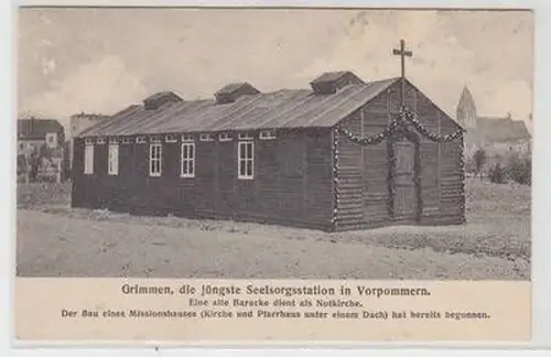 55922 Ak Grimmen die jüngste Seelsorgsstation in Vorpommern um 1920