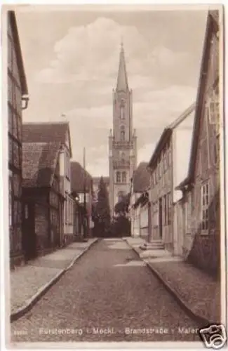 24062 Ak Fürstenberg Brandstraße Malerwinkel 1931