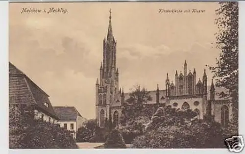 34954 Ak Malchow in M. Klosterkirche mit Kloster 1929