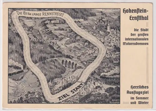 67324 Ak Hohenstein Ernstthal Stadt der großen Internationalen Motorradrennen