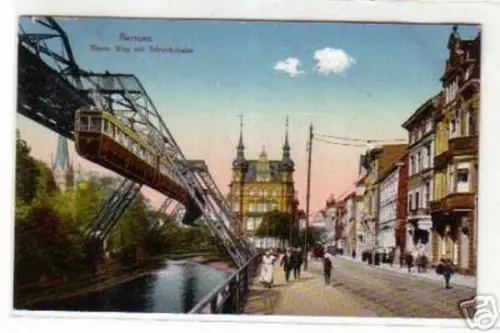 09259 Ak Barmen neuer Weg mit Schwebebahn 1922