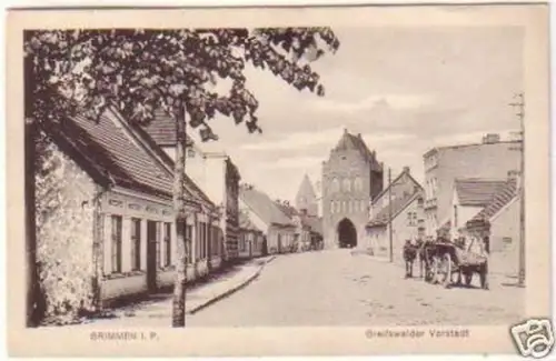 20050 Ak Grimmen in Pom. Greifswalder Vorstadt 1915