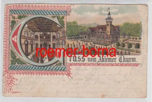 79566 Ak Lithographie Gruss vom Ahlemer Thurm 1898