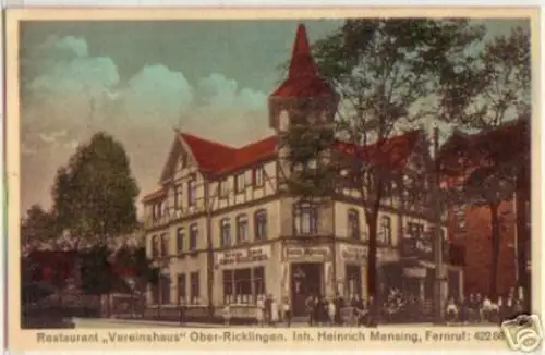 03254 Ak Ober Ricklingen Restaurant Vereinshaus um 1930
