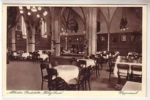 26157 Ak Düsseldorf Gaststätte "Heilig Geist" Wappensaal um 1930