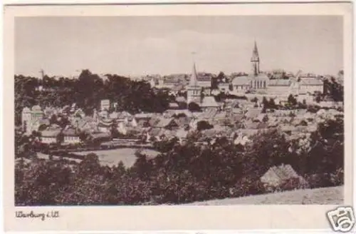 20543 Ak Warburg i.W. Totalansicht 1943