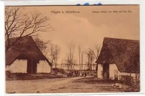 54008 Ak Flögeln bei Bederkesa älteste Häuser mit Blick auf den See um 1930
